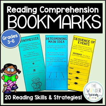 Preview of Reading Comprehension Bookmarks - Skills and Strategies - Literacy Bookmarks