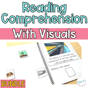 Preview of Reading Comprehension Books With Visual Choices BUNDLE - Leveled Books