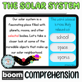 Solar System Reading Comprehension Boom™ Cards