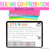 Reading Comprehension Answering Questions Boom Cards