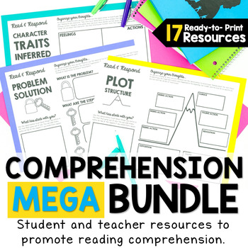 Preview of Reading Comprehension Bundle - Anchor Charts, Graphic Organizers, and more!