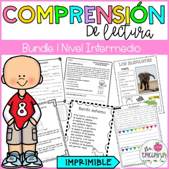 Preview of Reading Comprehension Bundle | Comprensión de Lectura | Nivel Intermedio