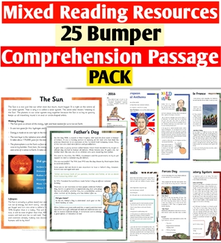 Preview of Reading Comprehension Bundle | Fiction and Informational Mixed Question & Answer