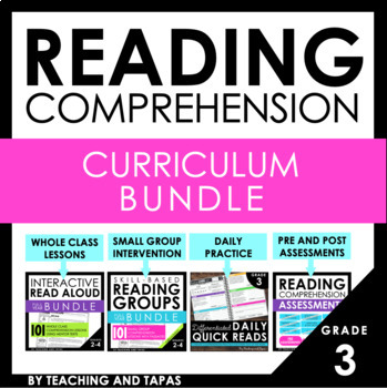 Preview of Reading Comprehension CURRICULUM BUNDLE (3rd Grade)