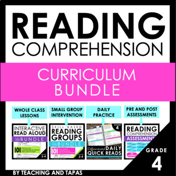 Preview of Reading Comprehension CURRICULUM BUNDLE (4th Grade)