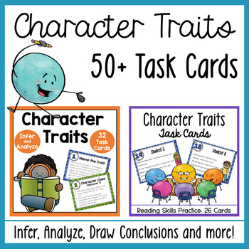 Preview of Character Traits Task Cards for Identifying, Inferring and Analyzing Characters