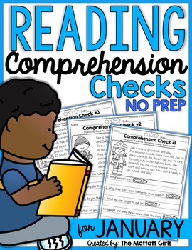 Preview of Reading Comprehension Checks for January (NO PREP)