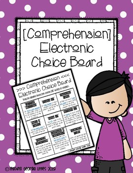 Preview of Distant Learning - Fun Digital Reading Comprehension Choice Board