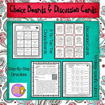 Preview of Reading Comprehension Choice Boards & Comprehension Cards