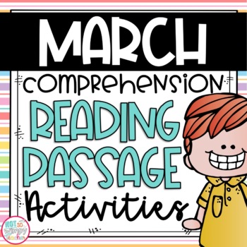 Preview of Reading Comprehension Close Read Passages for March