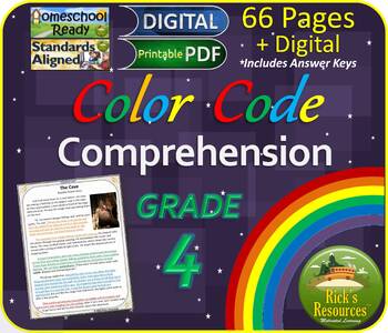 Preview of Science of Reading Comprehension Skills: Color-Coding Text Evidence - 4th Grade