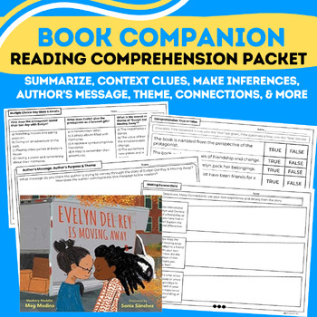 Preview of Reading Comprehension Companion Packet: Evelyn Del Rey Is Moving Away