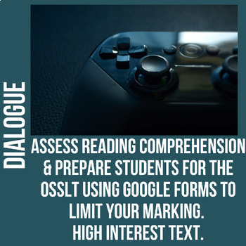 Preview of Reading Comprehension- DIALOGUE- Video games- Google Forms 