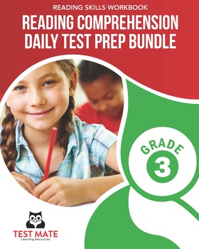 Reading Comprehension Daily Test Prep BUNDLE, Grade 3 (Common Core Worksheets)