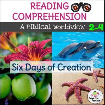 Preview of Reading Comprehension Days of Creation Grades 2-4 Distance Learning Worksheets
