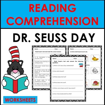 Reading Comprehension: Dr. Seuss Day Worksheets by Le Magasin de Madame ...