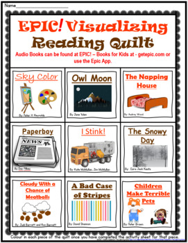 Preview of Reading Comprehension Strategies Practice Worksheets - EPIC! Visualizing Quilt