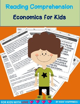 Preview of Reading Comprehension (Economics for Kids)