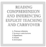 Reading Comprehension Explicit Teaching and Carryover