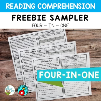 Preview of Reading Comprehension: FREEBIE | Upper Elementary Passages Practice Literacy