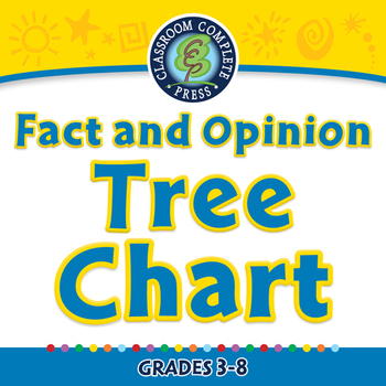 Preview of Reading Comprehension: Fact and Opinion Tree Chart - NOTEBOOK Gr. 3-8