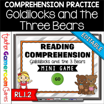 Preview of Reading Comprehension - Fairy Tales - Goldilocks and the 3 Bears Powerpoint Game