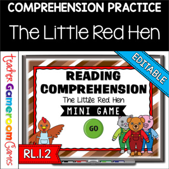 Preview of Reading Comprehension - Fairy Tales -The Little Red Hen Powerpoint Game