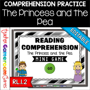 Preview of Reading Comprehension - Fairy Tales - The Princess and the Pea Powerpoint Game