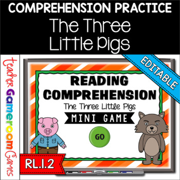 Preview of Reading Comprehension - Fairy Tales - The Three Little Pigs Powerpoint Game
