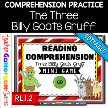 Preview of Reading Comprehension - Fairy Tales -Three Billy Goats Gruff Powerpoint Game