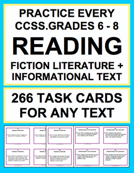 Preview of Reading Response Worksheets | Grade 6 - 8 Fiction & NonFiction Distance Learning