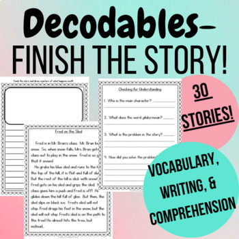 Preview of Decodable Passages w/ Reading Comprehension Questions & Activities