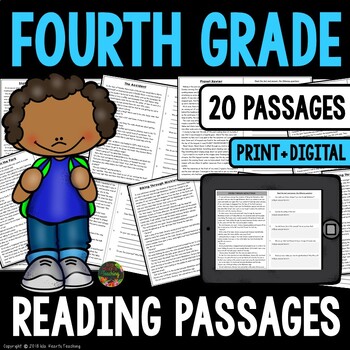 Preview of Fourth Grade Reading Comprehension Passages and Questions with Answer Keys