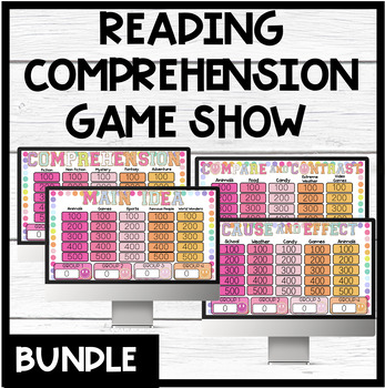 Preview of Reading Comprehension Game Show Bundle | ELA Test Prep | Review Game