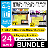 Reading Comprehension Games - Fiction and Nonfiction Tic Tac Toe
