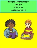 Reading Comprehension Grade 3 GLAT 2023 and Answer Key