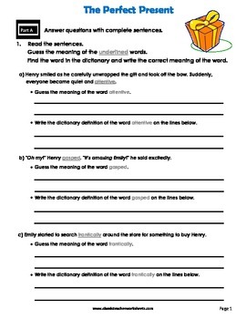 reading comprehension grade 5 5th grade fictional story perfect