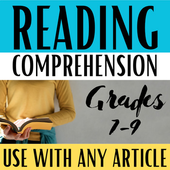 Preview of Boost Reading Comprehension (Grades 7-9) with Graphic Organizer & Worksheet