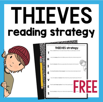 Preview of Reading Comprehension Graphic Organizer THIEVES Strategy FREE