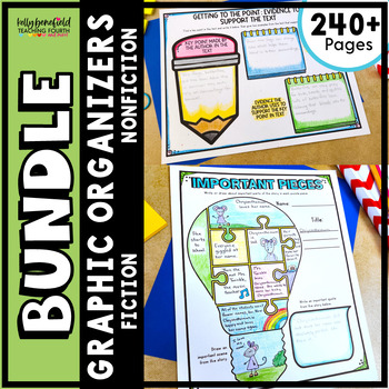 Preview of Fiction & Nonfiction Reading Comprehension Graphic Organizers: Main Idea Theme