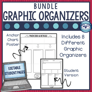 Preview of Graphic Organizers for Reading Bundle - Includes Digital!