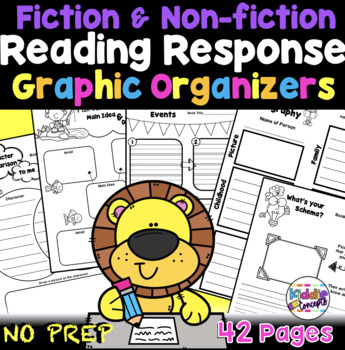 Preview of Reading Comprehension Graphic Organizers  First, Second, Third Grade