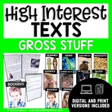 Reading Comprehension - High-Interest Texts - Gross Stuff