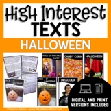 Reading Comprehension - High-Interest Texts - Halloween Co