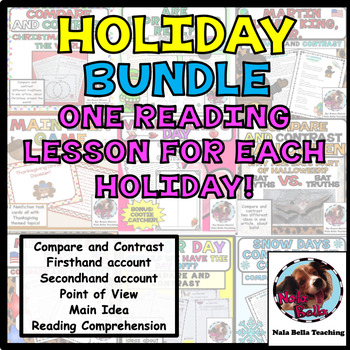 Preview of Reading Comprehension Holiday Bundle