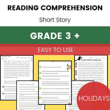 Reading Comprehension Holidays Theme Short Stories to Print BUNDLE