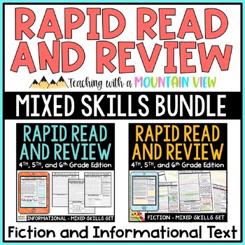 Preview of Reading Comprehension Bundle | Fiction and Informational Mixed Skills