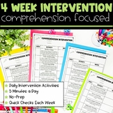 Reading Comprehension Intervention - 4 Weeks with Lessons 