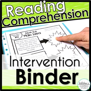 Preview of Reading Comprehension Intervention Activities Games & Passages 1st 2nd 3rd Grade