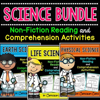 Preview of Reading Comprehension: LIFE, EARTH & PHYSICAL SCIENCE BUNDLE